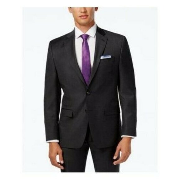 Lauren Ralph Lauren Stretch Charcoal Suit Jacket